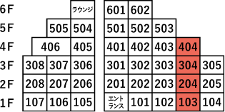 type B 所在階案内図