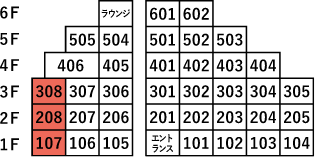 type H 所在階案内図
