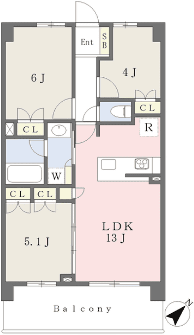 type B 間取り図